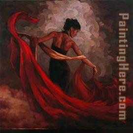 Burning Desire painting - Flamenco Dancer Burning Desire art painting
